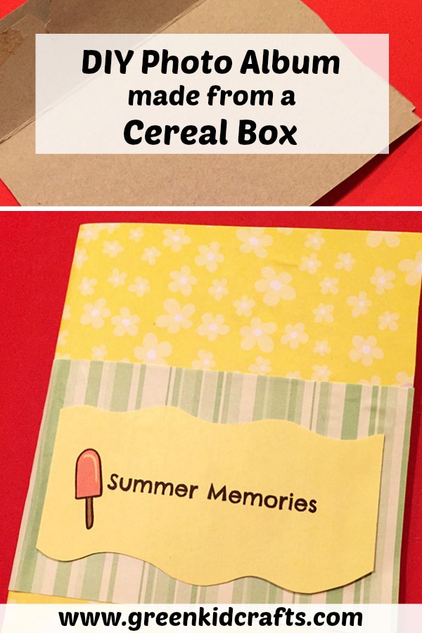 DIY Photo Album from a Recycled Cereal Box Monthly Science and Art