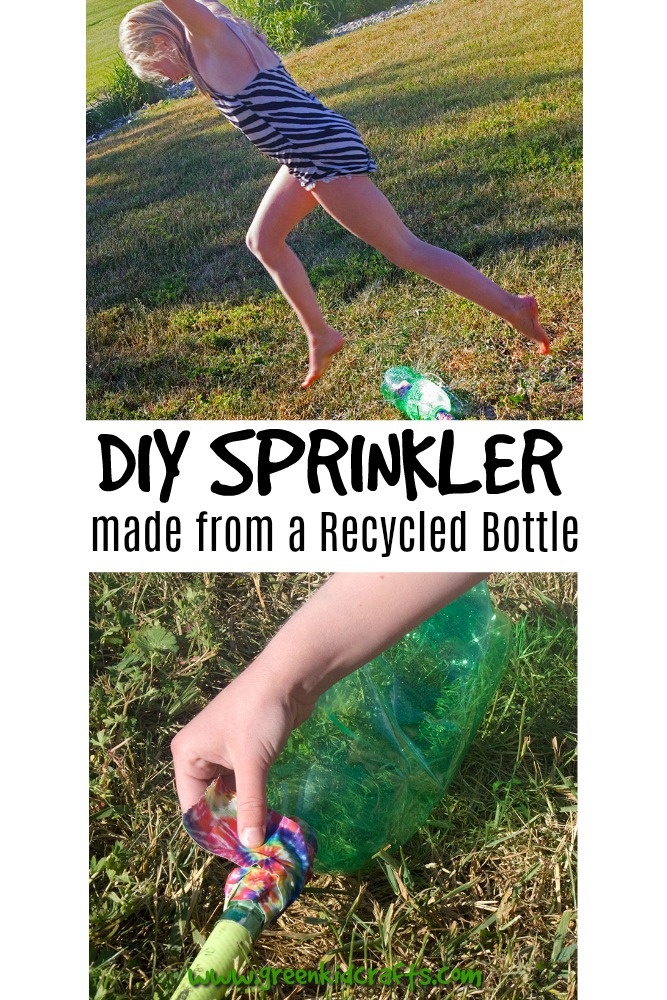 Summer Fun: Make a Sprinkler from a Recycled Bottle DIY sprinkler from a recycled plastic bottle. Make a sprinkler from a soda bottle and a garden hose. Easy diy backyard fun!