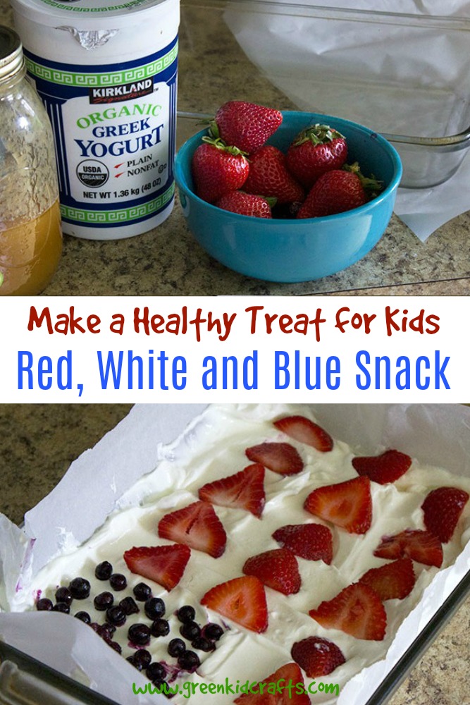 Easy Red, White, and Blue Patriotic Treat for Kids Easy patriotic snack for kids. Kids can make this red, white, and blue treat themselves for a 4th of July barbecue or family picnic.