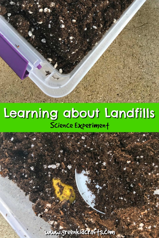 Earth Day Science: Where Does Our Trash Go? Learn about landfills with this simple science project. Trash and landfill science. #earthday #earthdayscience #earthdayactivity